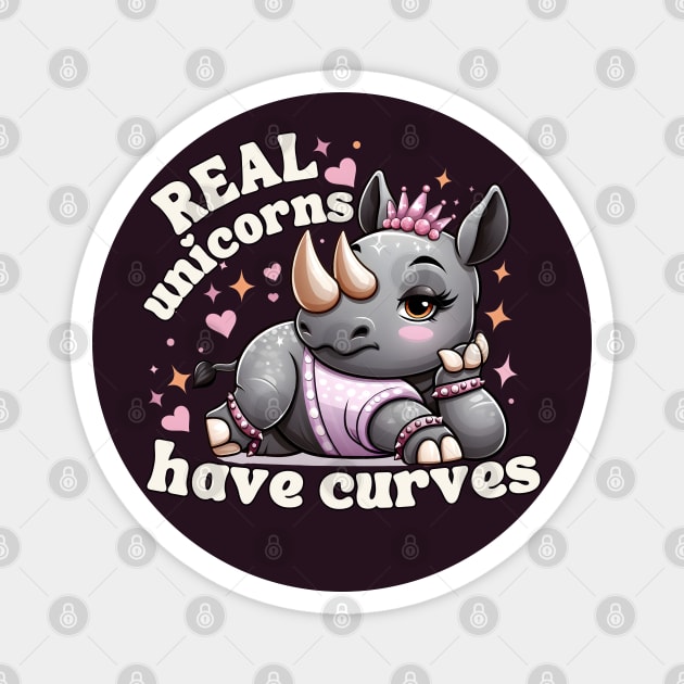 Real Unicorns Have Curves Magnet by Annabelhut